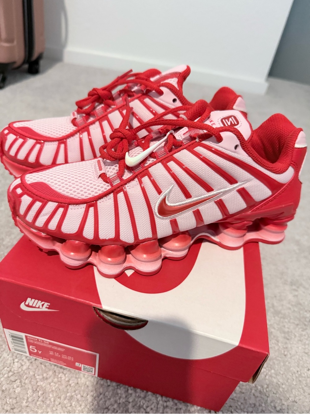 Nike Shox TL Pink and Red Running Shoes